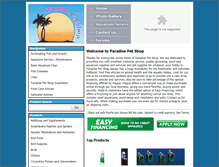 Tablet Screenshot of paradisepetshop.net